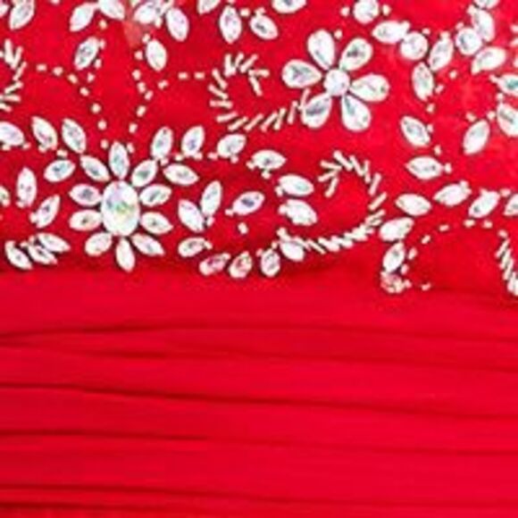 NWT B DARLIN Womens Red Sleeveless Full-Length Prom Fit + Flare Dress 0 - Picture 4 of 5